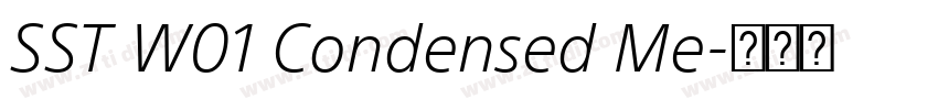 SST W01 Condensed Me字体转换